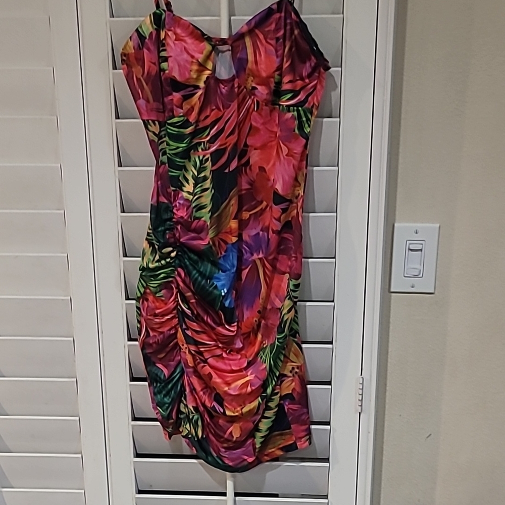 SHEIN Plus Tropical Print Dress